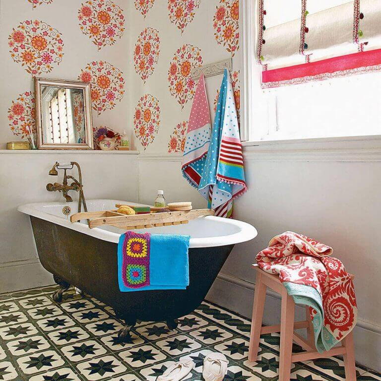 Banyo Duvar Kağıdı için +10 Dekorasyon Fikri