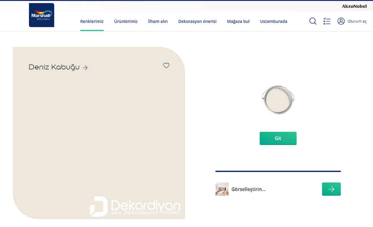 Marshall Deniz Kabuğu Rengi Duvar Boyası Örnekleri