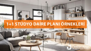 1+1 Stüdyo Daire Planı Örnekleri 2025  
